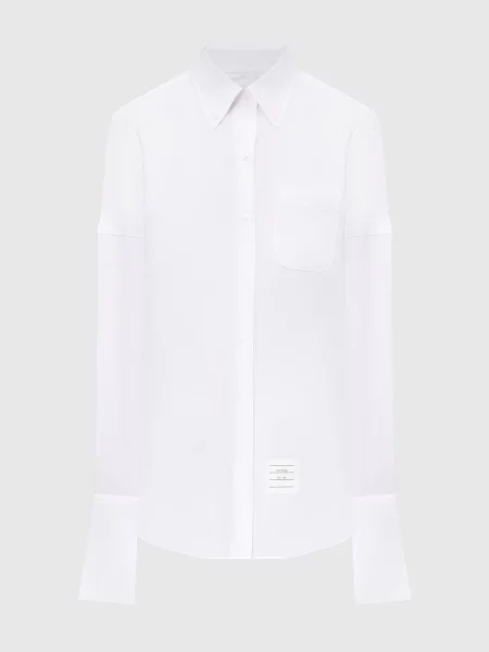Сорочка з нашивкою логотипа Thom Browne біла
