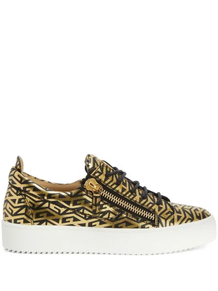 Sneakerși Giuseppe Zanotti cu imagine auriu