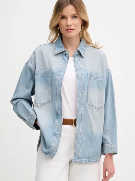Mos Mosh cămașă pentru femei din denim albastru