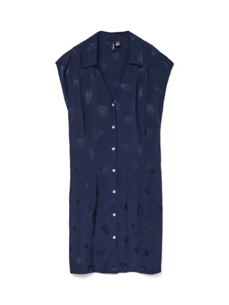 VERO MODA Košeľové šaty námornícka modrá