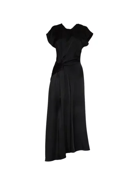 Rochie midi Victoria Beckham până la genunchi de costum negru