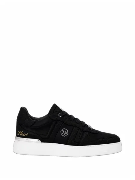Sneakersy Philipp Plein z nubuku czarne