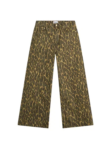 Baggy jeans Ganni z nadrukiem