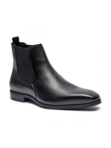 BOSS BLACK De piele ghete chelsea Theon negru