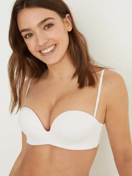 Сутиен women'secret SUPERB с изчистен дизайн бяло
