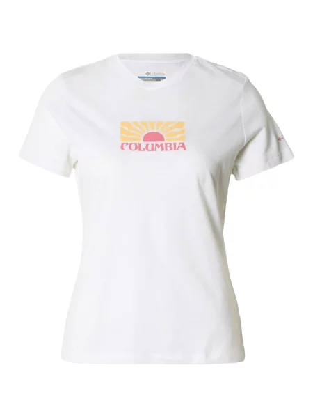 COLUMBIA Funkcionalna majica Ruby Springs™ rumena / roza bela