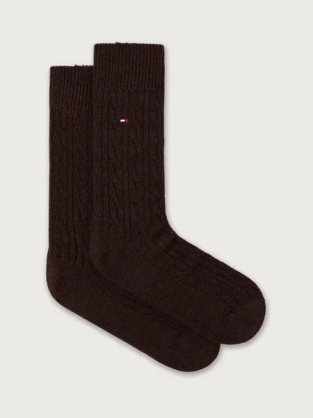 Tommy Hilfiger ponožky pánske s prímesou vlny hnedá