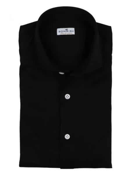 Cămașă Sonrisa din poplin negru