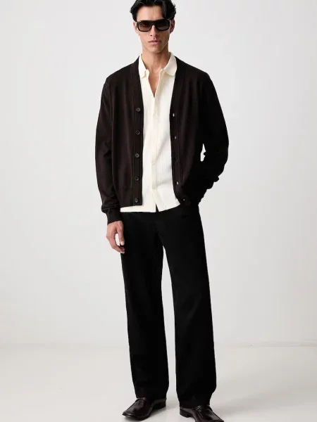 Fred Perry cardigan cu lână pentru bărbați