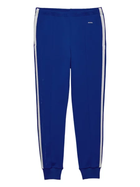 Pantaloni Prada cu dungi alergare albastru