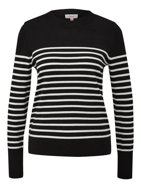 S.Oliver Pulover negru alb