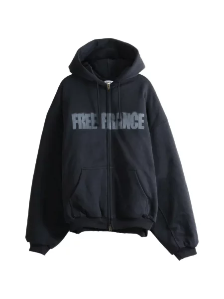 Hanorac cu glugă Vetements cu imagine negru
