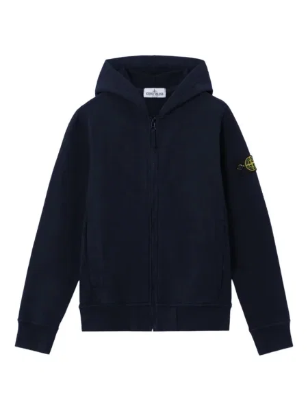 Bluza z kapturem dziecięca Stone Island niebieska