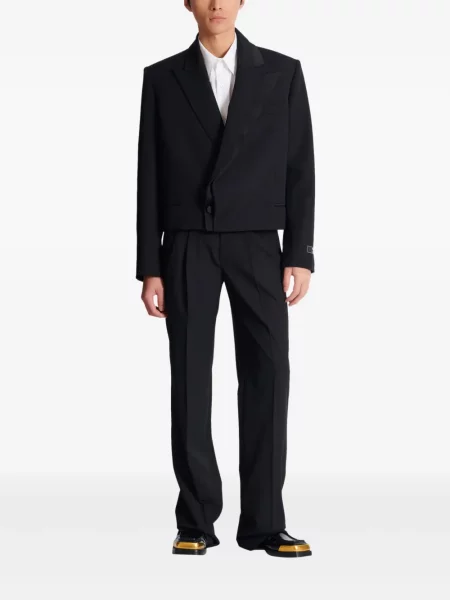 Sacou Balmain de lână negru