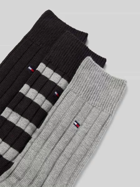 Skarpety z mieszanki bawełny w zestawie 3 szt. Tommy Hilfiger czarne