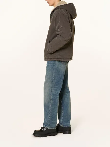 Carhartt Wip Džíny Aaron Straight Fit blue worn used wash modré