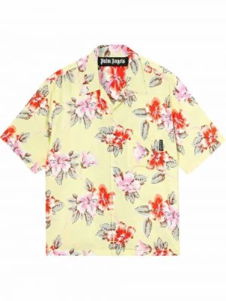 Cămașă Palm Angels cu model floral cu imagine galben