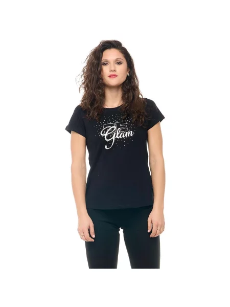 Scurt tricou Leone 1947 cu mâneci scurte negru
