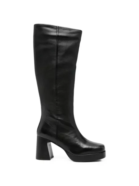 Botine Bruno Premi din piele cu platformă negru