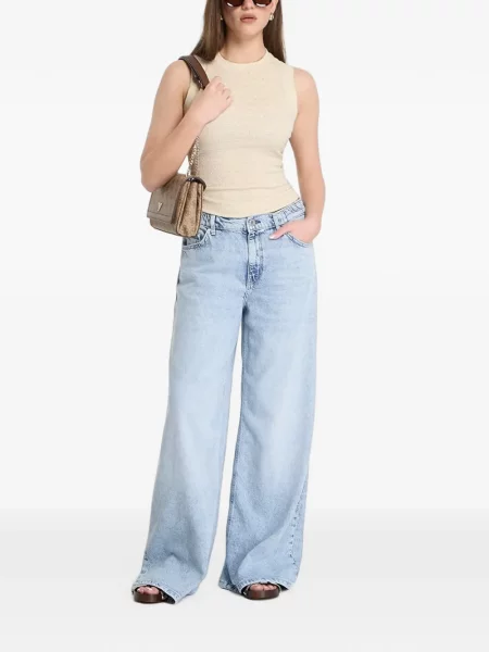 Blugi cu picior larg Guess albastru