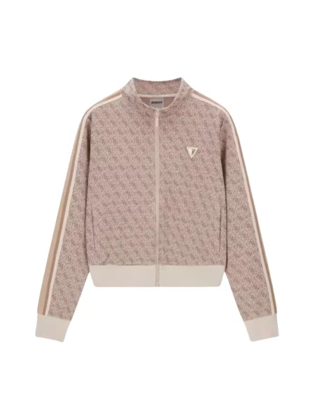 Bluza rozpinana Guess żakardowa beżowa