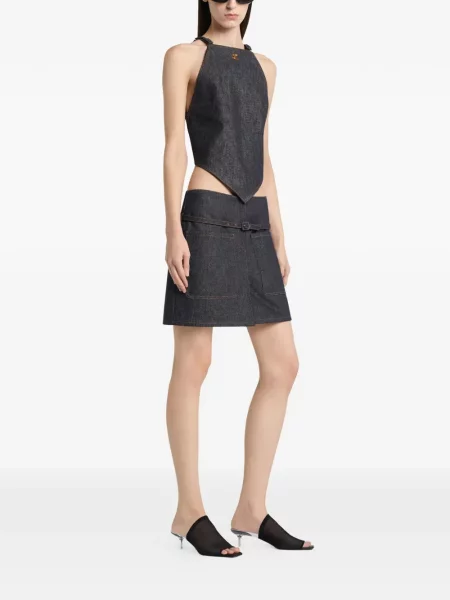 Fusta mini Courreges albastru