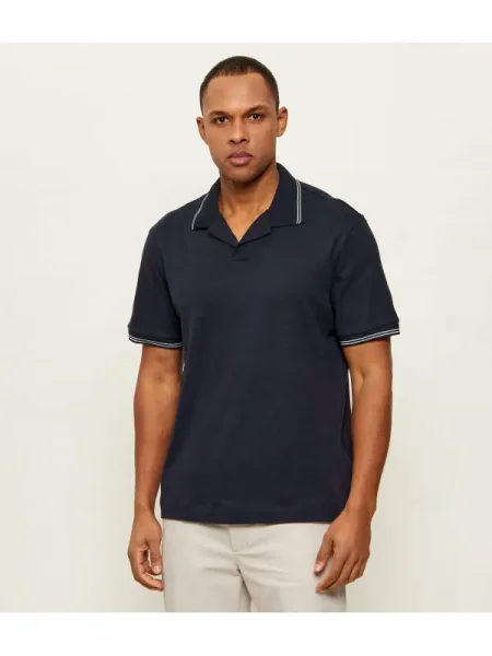 BOSS BLACK Polo H-Pye | cu adaos de in negru