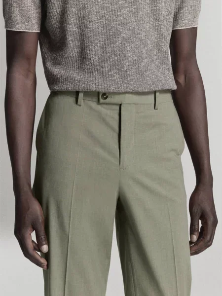 Spodnie garniturowe Milan slim fit Mężczyzna 44 MANGO MAN zielony