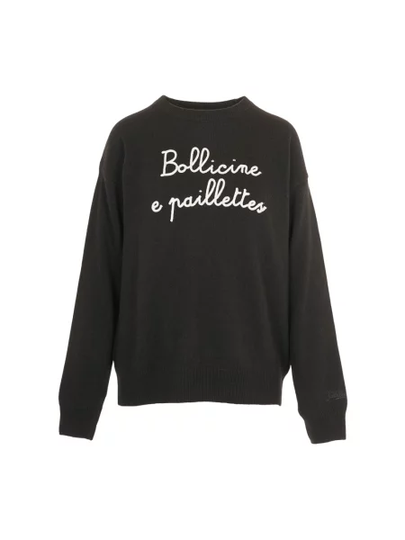 Dzianinowy sweter Mc2 Saint Barth czarny