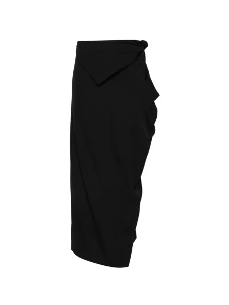 Aszimmetrikus drapírozott szoknya Yohji Yamamoto fekete
