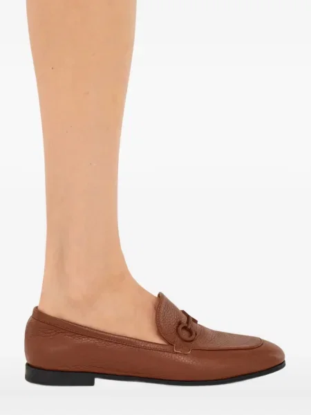 Pantofi loafer Ferragamo cu cataramă maro