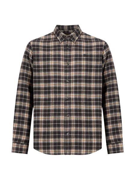 TIMBERLAND Cămașă VINTA maro deschis / negru / lână alb