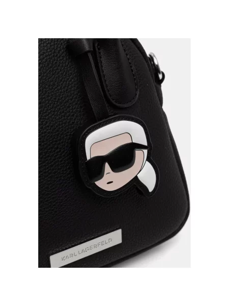 Karl Lagerfeld torebka crossbody z imitacji skóry IKON czarna