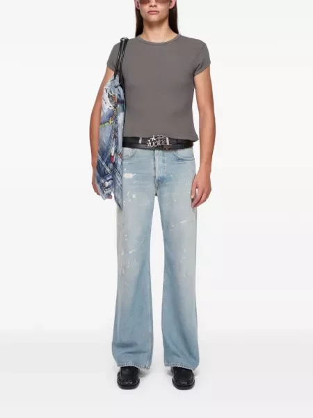 Blugi drepți Acne Studios albastru