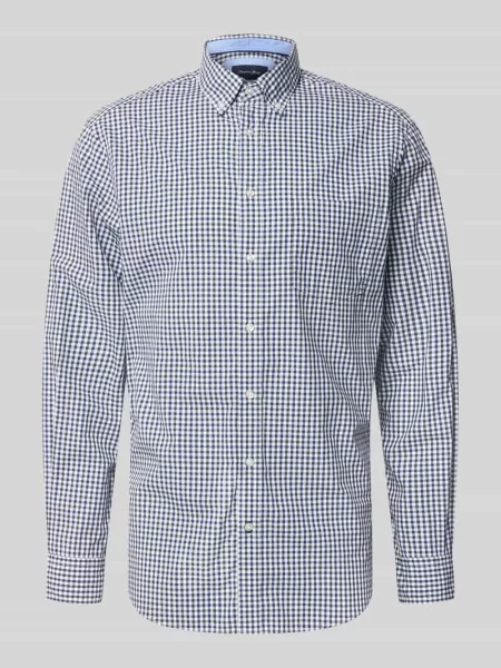 Koszula casualowa o kroju regular fit z kołnierzykiem typu button down Christian Berg Men zielona
