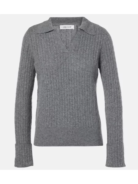Pulover Aya Muse din cașmir gri