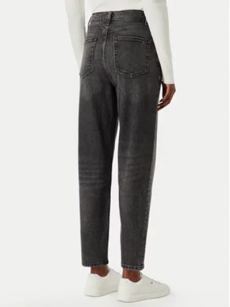 Tommy Jeans Traperice sivi traper crna