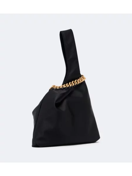 Geantă shopper Stella Mccartney din satin negru