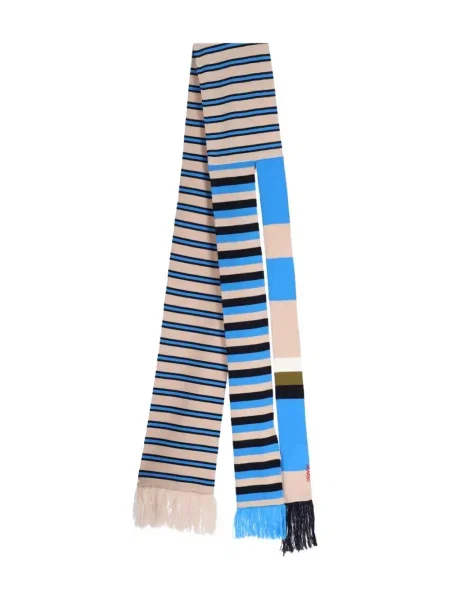 Pruhovaný šál Marni modrý