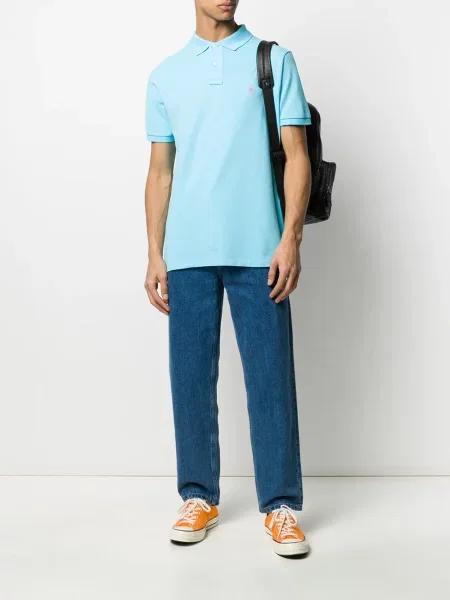 Siuvinėta polo marškinėliai Polo Ralph Lauren mėlyna
