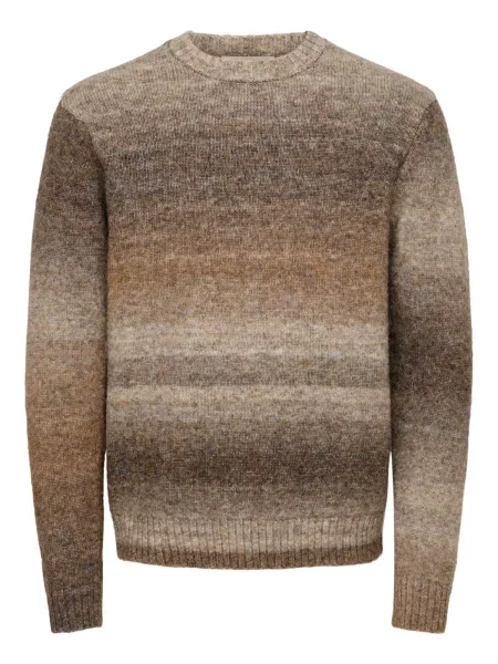 Only & Sons Pulover ONSMACK caramel / cappuccino / închis maro