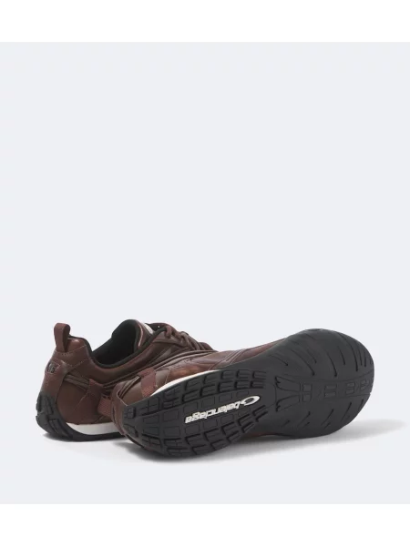 Sneakerși Balenciaga din piele maro