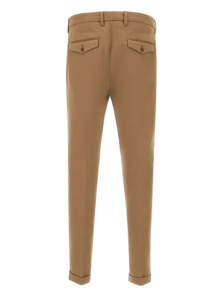 Pantaloni Myths plisate maro