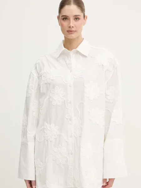 Rotate cămașă de femei de alb