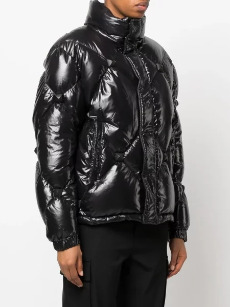Pikowana kurtka puchowa Philipp Plein czarna