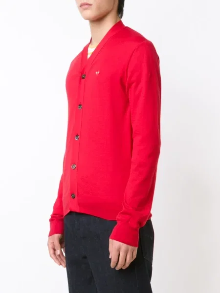 Cardigan Comme Des Garcons Play cu motiv cu inimi roșu