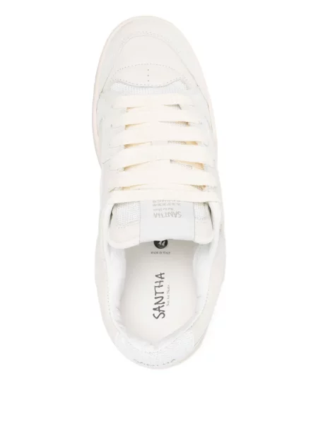 Sneakerși Santha din piele alb