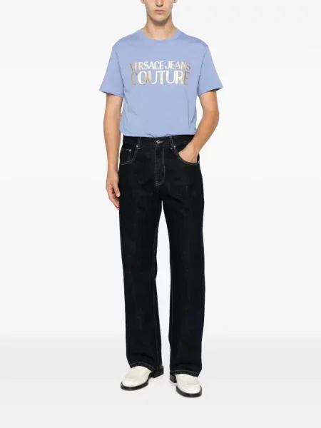 Tricou Versace Jeans Couture cu imagine albastru