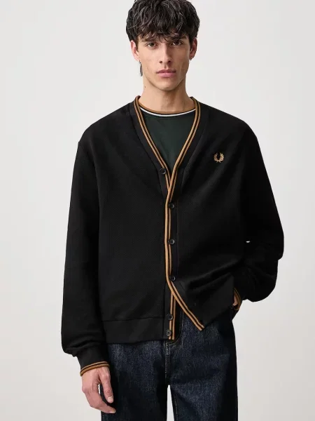 Fred Perry kardigan czarny