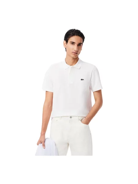 Koszulka polo Lacoste Polo white beżowa